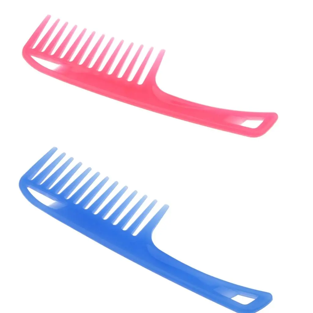 

2x Salon Hairdressing Anti Handle Wide Hair Comb Detangling