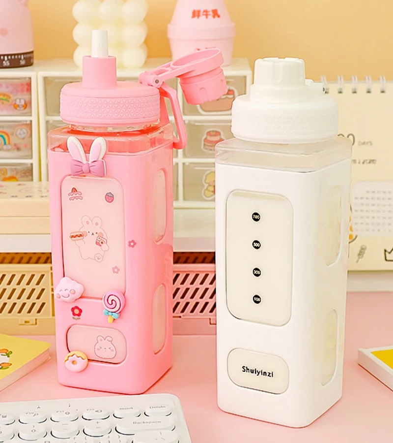 900ml Kawaii Bear Water Bottle With Straw – The Kawaii Shoppu