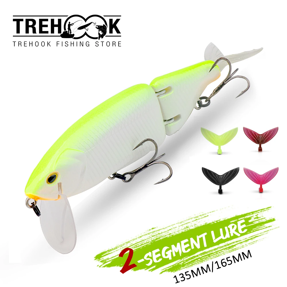

TREHOOK 13.5cm 16.5cm Multi Jointed Fish Body Fishing Lures Glider Baits 3D Fish Eyes Fishing Tackle