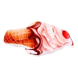 Plush Ice Cream Toy Ice Cream Shape Pillow Comfortable Pillow Plush Fluffy Pillow Sofa Pillow