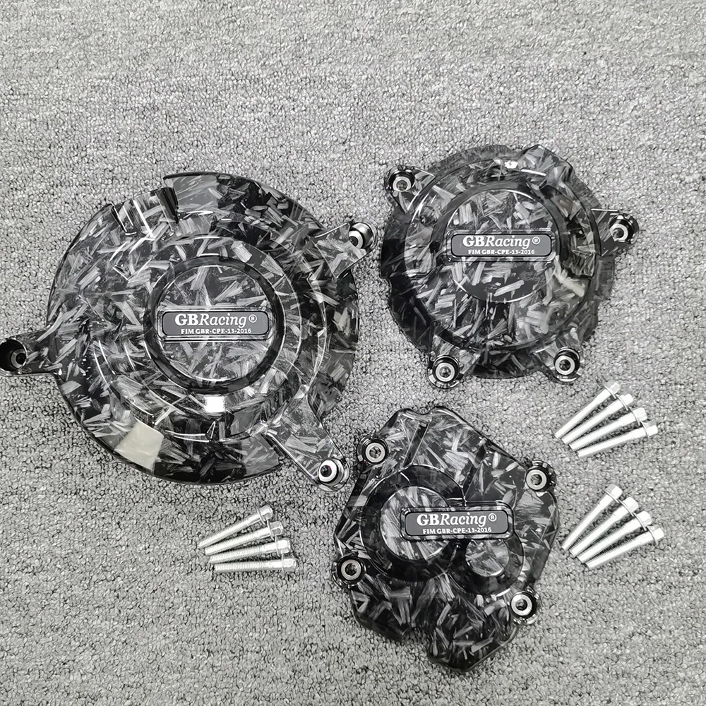 Motorcycle Engine Cover Protection Case Carbon Fiber Texture For KAWASAKI Ninja ZX-10R 2011 motorcycle engine cover engine cover protector engine guard