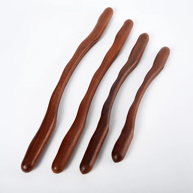 1PC Massage Guasha Scraping Stick Tools Back Shoulder Neck Waist Leg Massager Tools Natural Wood Fast Gua Sha 5