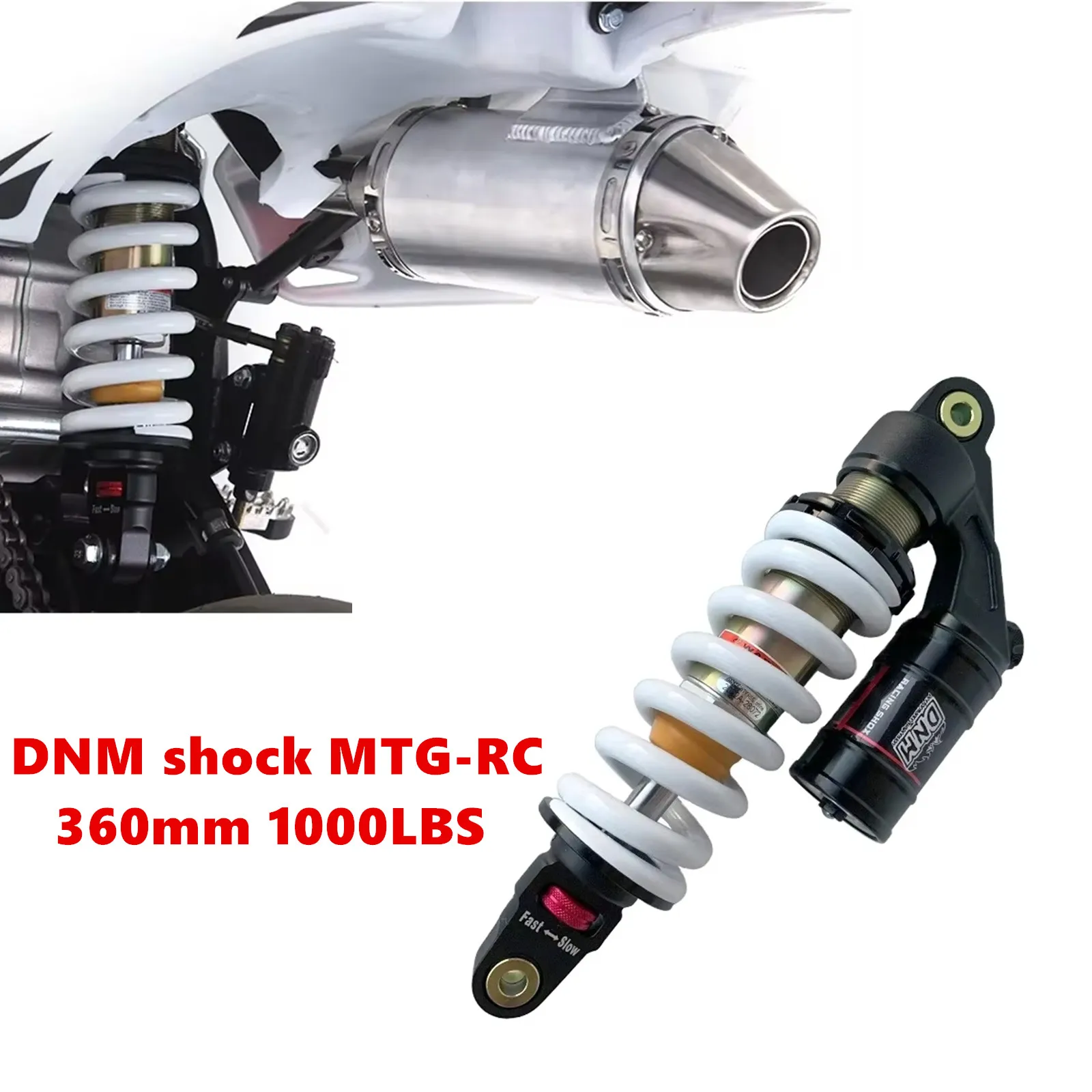 DNMshockMTGRC360mm1000LBSSpringRearShocksAbsorberSuspension