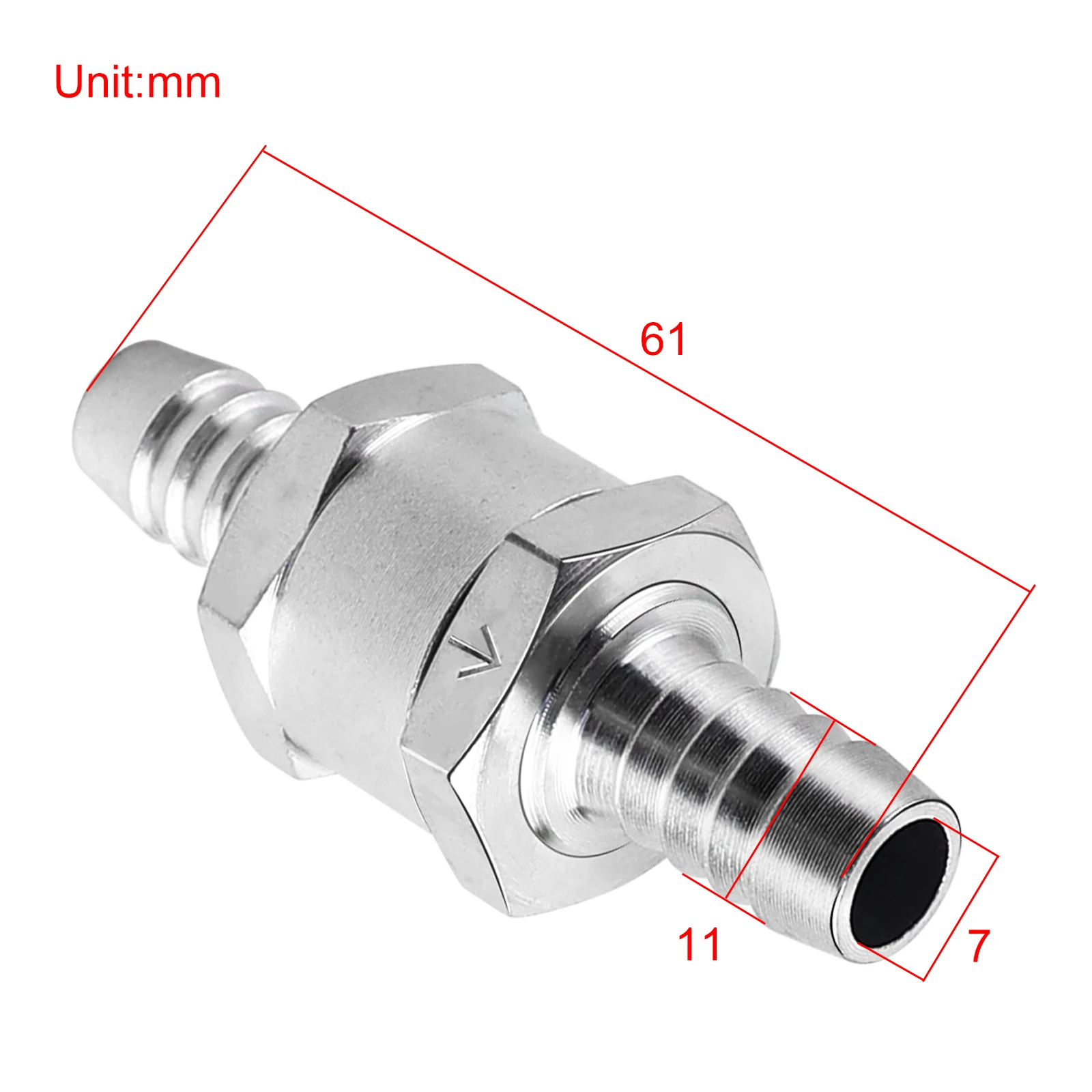 5 PCS 3/8&rdquo; 10mm Non Return Check Valve Petrol Diesel One Way Valve Fit for Carburettor and Low Pressure Fuel Systems
