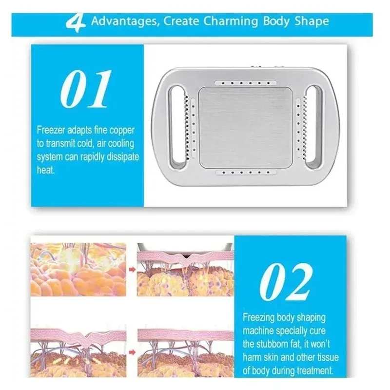 Fat Lose Freezing Machine Compress Belly Fat Remover Body Slimming Cryolipolysis Machine Cryotherapy Anti-Cellulite