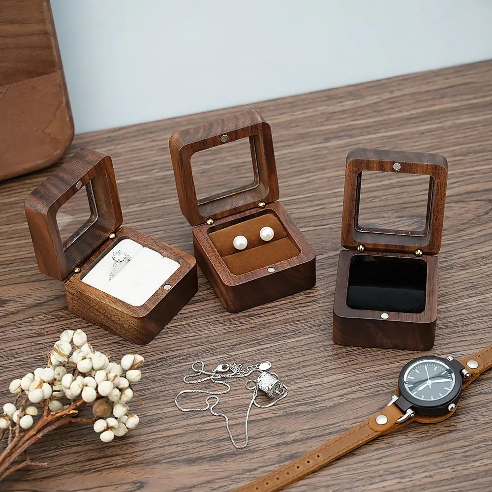 

Bead Case Engagement Ceremony Jewelry Box Gift Proposal Ring Bearer Box Wooden Storage Box Ring Box Presentation Box