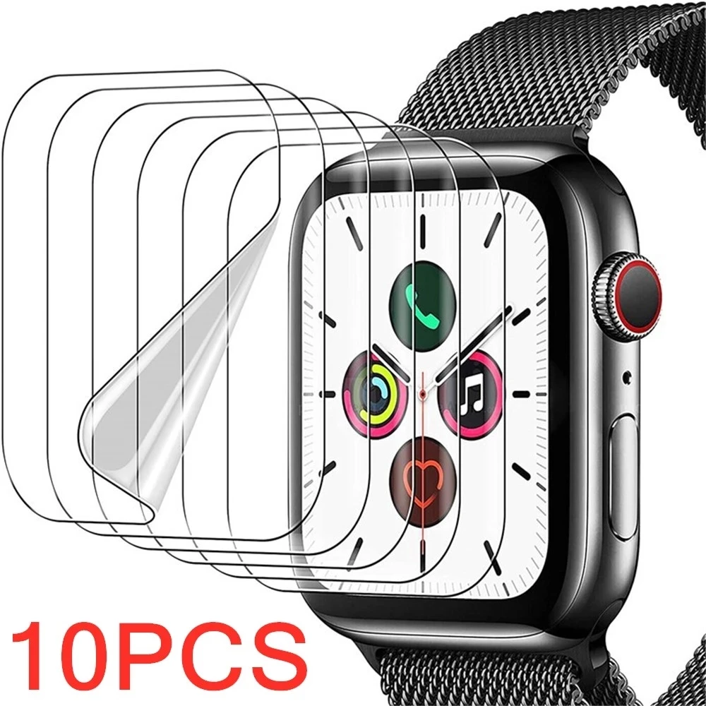 1/5/10PCS Protector Film for Apple Watch 7 6 SE 5 4 3 Screen Protectors Soft Glass For Iwatch 40MM 41MM 42MM 44MM 45MM Series screen protector for apple watch 7 45mm 41mm 38mm 40mm 44mm 42mm waterproof soft film not tempered glass for iwatch 7 6 5 4 3 se