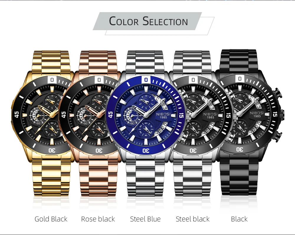Quartz & Waterproof Watch 2592 Nibosi