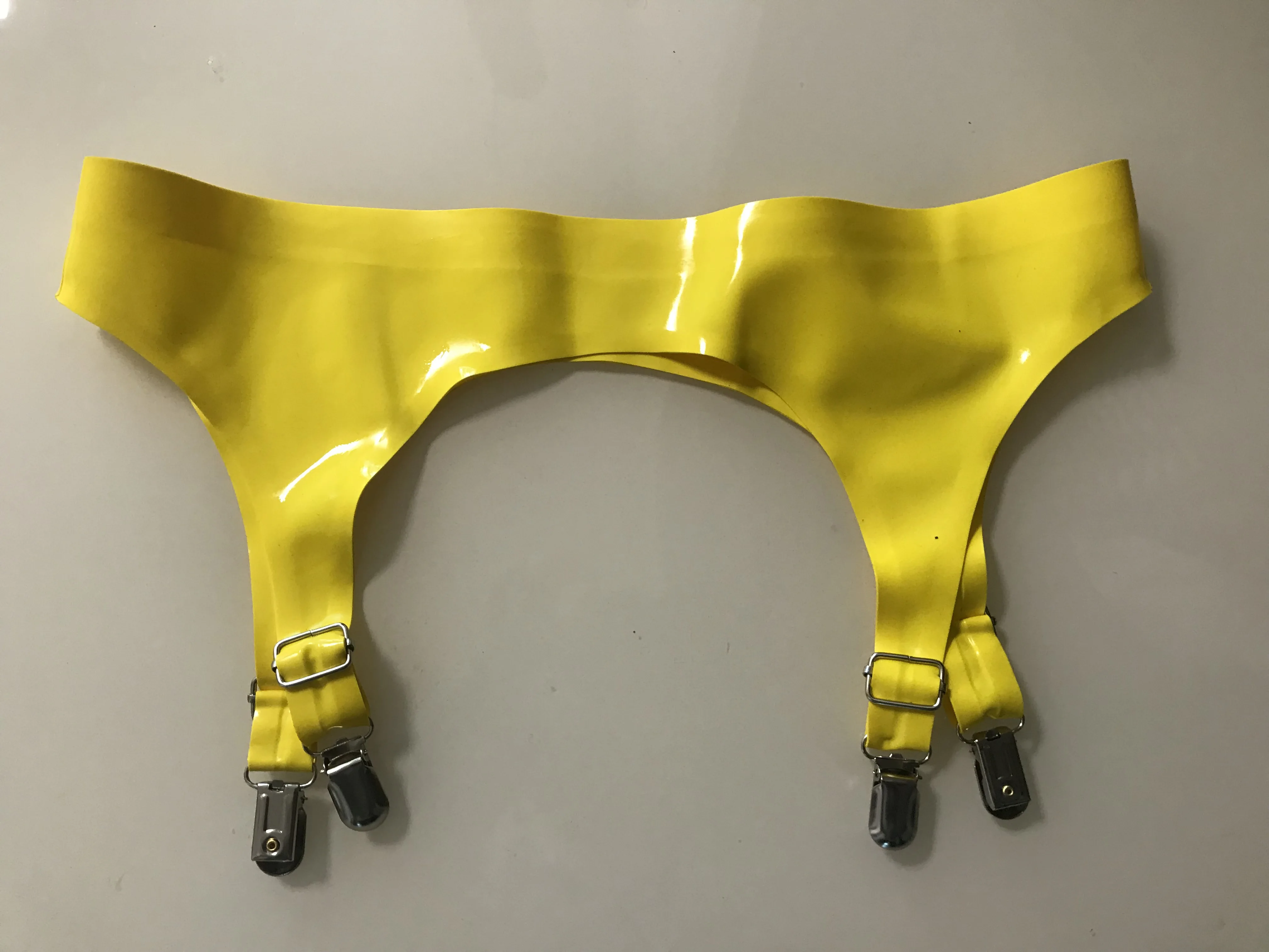 Porte-jarretelles Classique En Latex Pour Bas Avec 4 Clips Noir 0