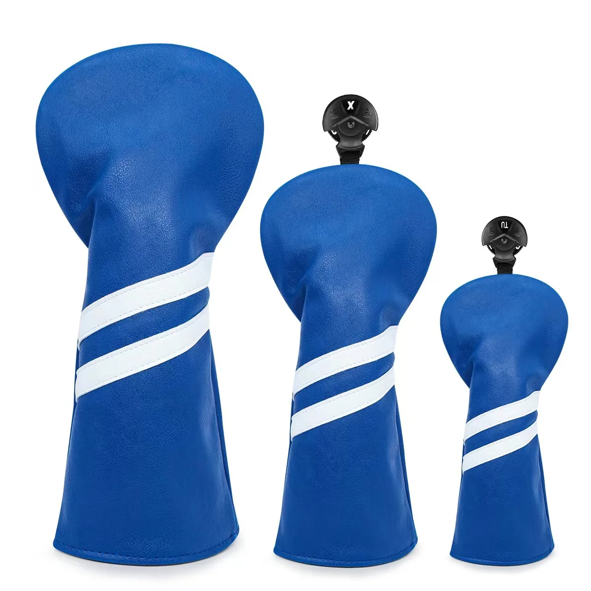 

3pcs/set Golf Club Headcovers PU Leather Simple Golf Wood Cover Sets with Number Tags for Driver Fairway Hybrids High