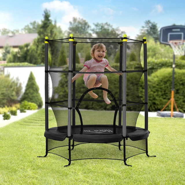 HOMCOM Cama Elástica Infantil de Jardín Trampolín para Niños de +3