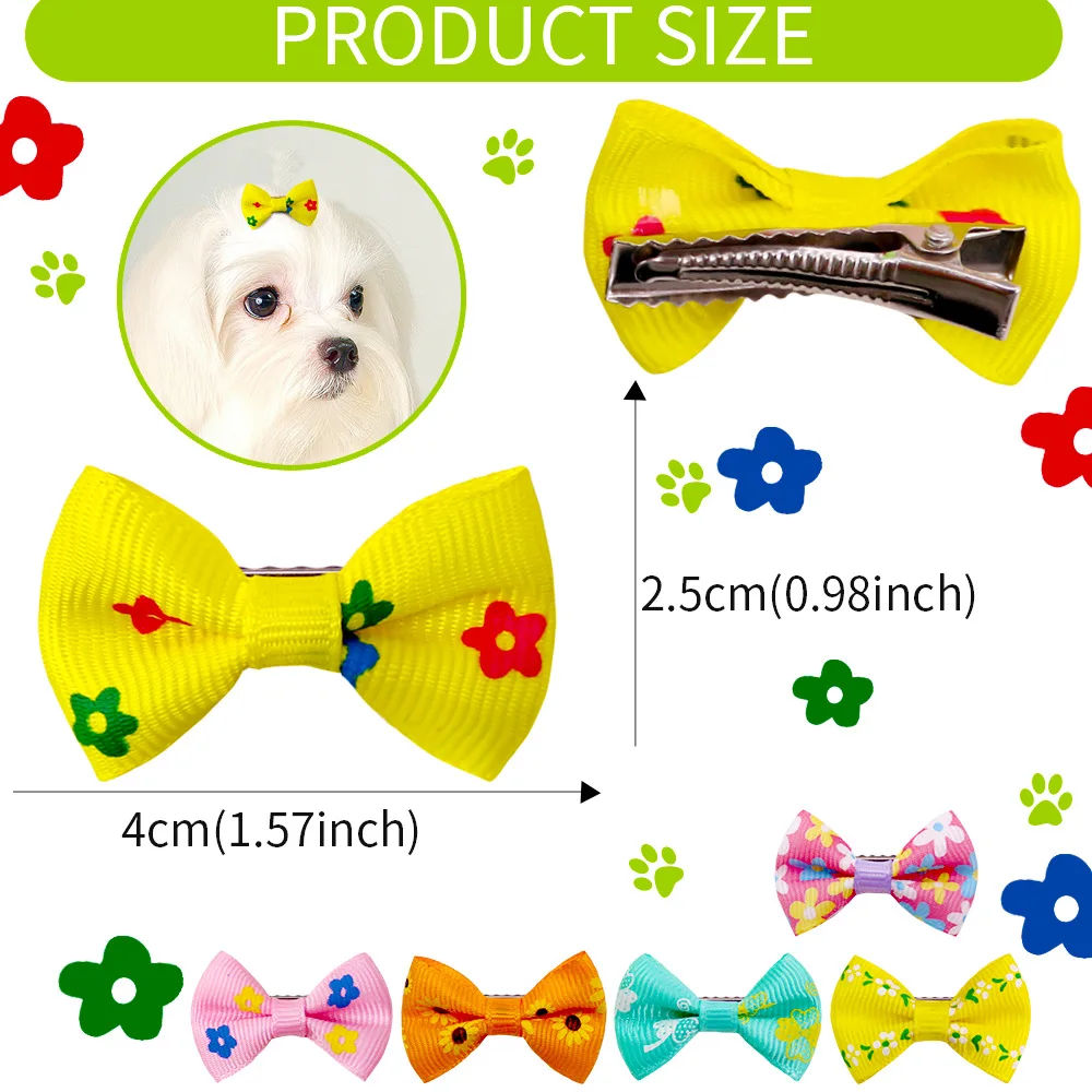 Title 1, Mix colors Dog Bows Hairpin Hair Accessories Pr...