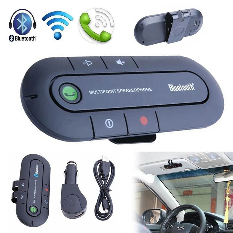 Haut-parleur Bluetooth sans fil pour voiture, kit mains libres, multipoint,  haut-parleur, vente - AliExpress