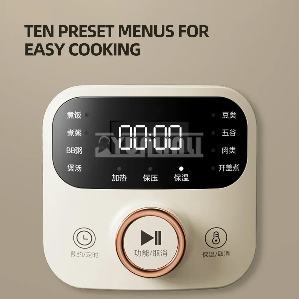 1.8L Electric Pressure Cooker Multifunctional Household Rice Cooker Portable Kitchen Appliance 2