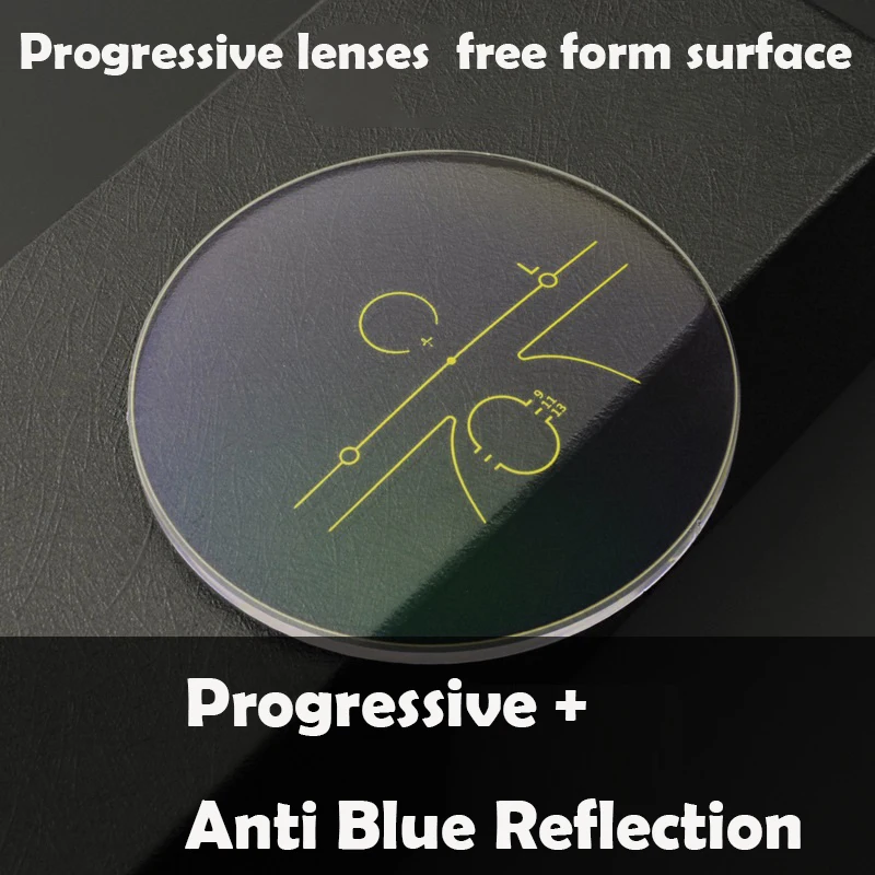 

1.56 1.61 1.67 Progressive Multifocal Lens Myopia Presbyopia Hyperopia Lenses a Free Form Surface Anti Blue Light Discolorati