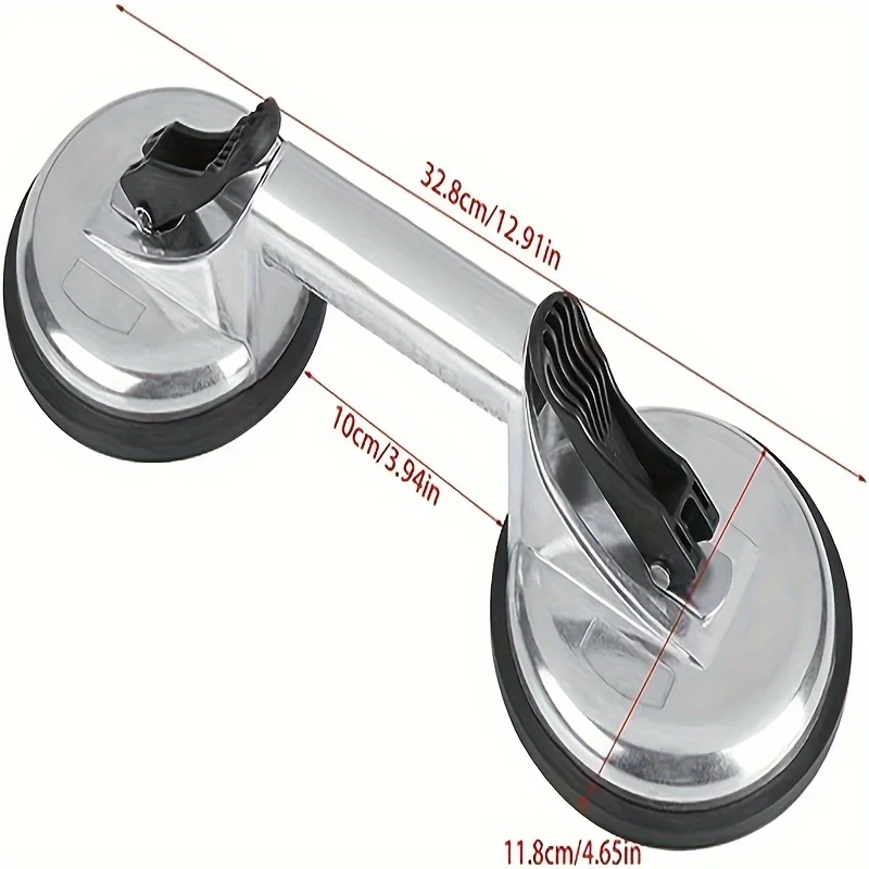 High Suction Power Aluminum Alloy Suction Cup Double Claws Vacuum Lifter Car Repair Tools Glass Tile Sucker Hand Tools