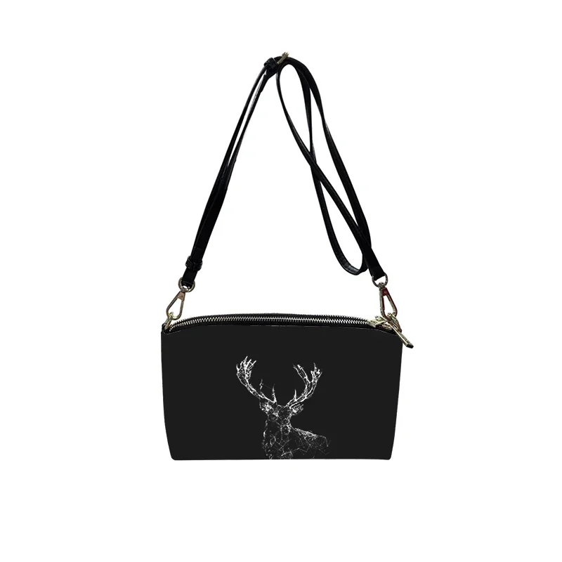 animal cute Deer PU Crossbody Bag 2023 New Women's Fashion Shoulder Bag Minimalist Small Square Bag for Women