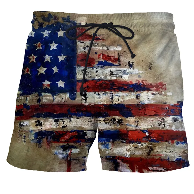 Shorts Men Summer Clothes With National Flag Pattern Boxer Breeches Joggers Print Costume Luxury Man Garment Beach Pants 2XS-6XL