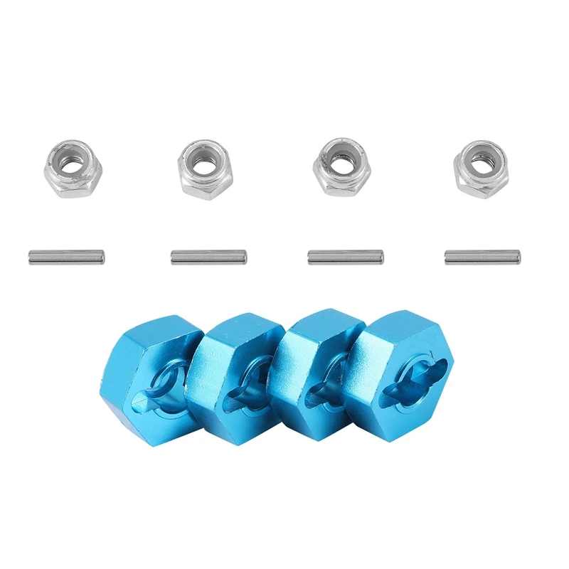 4Pcs Metal 12MM Wheel Hex Adapter for Tamiya TT01 TT-01 TT02 XV01 TB-04 WT-01N 1/10 RC Car Upgrade Parts rc crawler accessories
