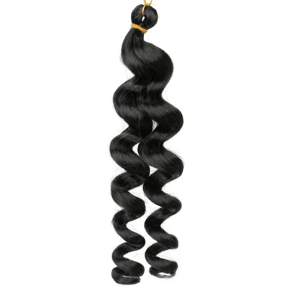 French Loose Roll Synthetic 10 Inch Loose Wave Crochet Hair Pre Stretched Body Wave Woven Hair Water Women's