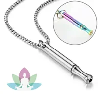 Circular Whistle Pendant - Meditation Breathing Decompression Necklace - Health and Wellness Jewelry for Women and Men 1