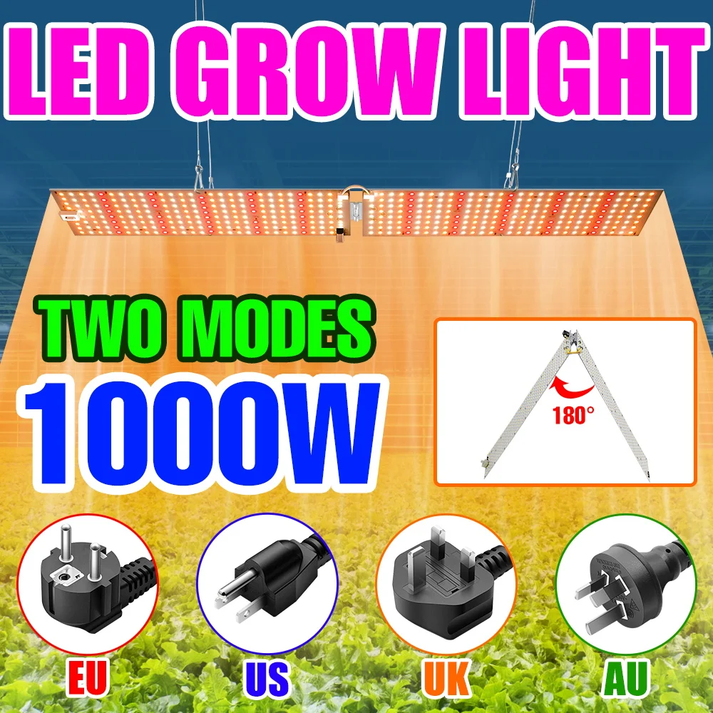 1000W Full Spectrum Led Grow Light Phytolamp Per Piante Lampadina 500W 800W Serra Grow Lamp Phyto Light Hydroponics Flower Seeds