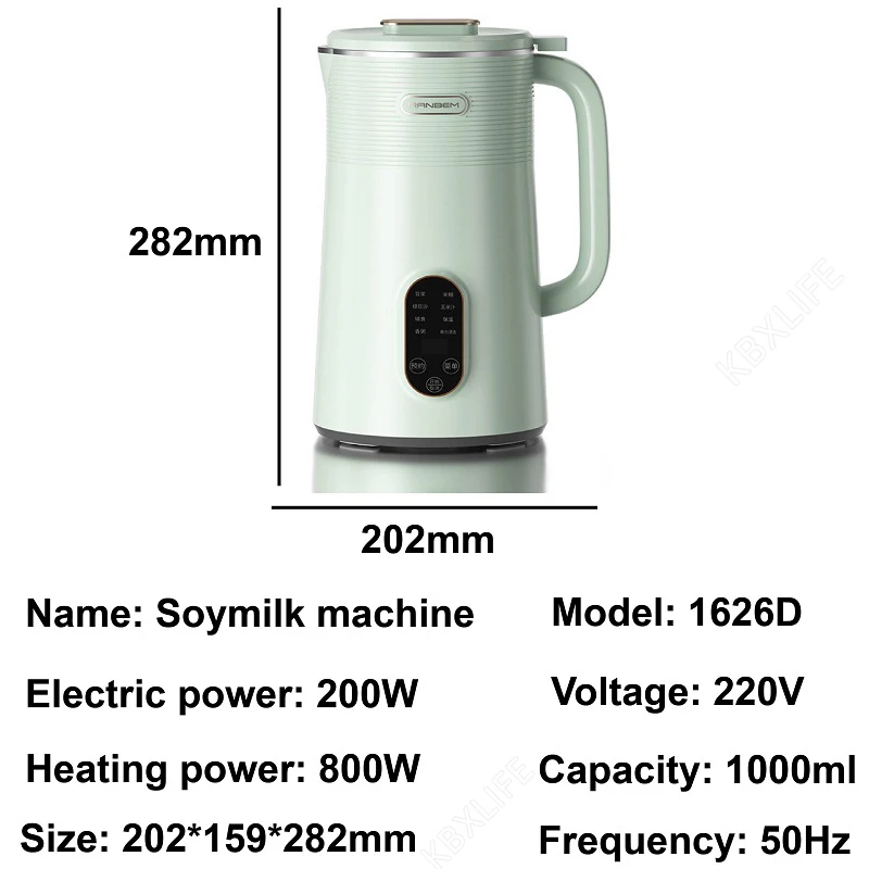 1L Soymilk Machine Electric Juicer Blender Soybean Grinder Mixer Vaso  Licuadora Portatil Processador De Alimentos - AliExpress