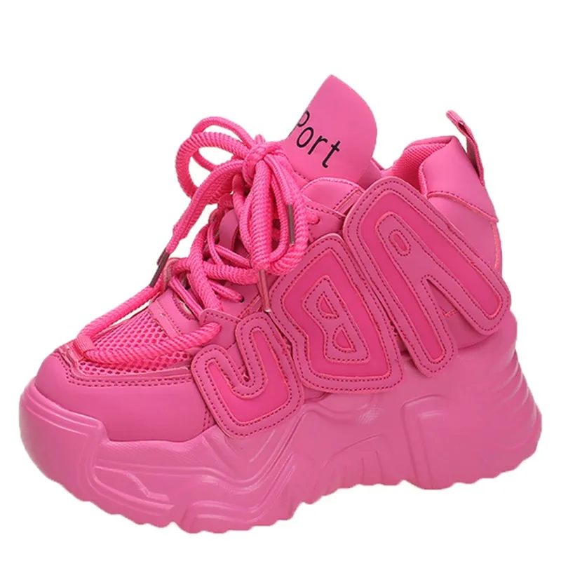 

Женские кроссовки на толстой подошве, 10 см