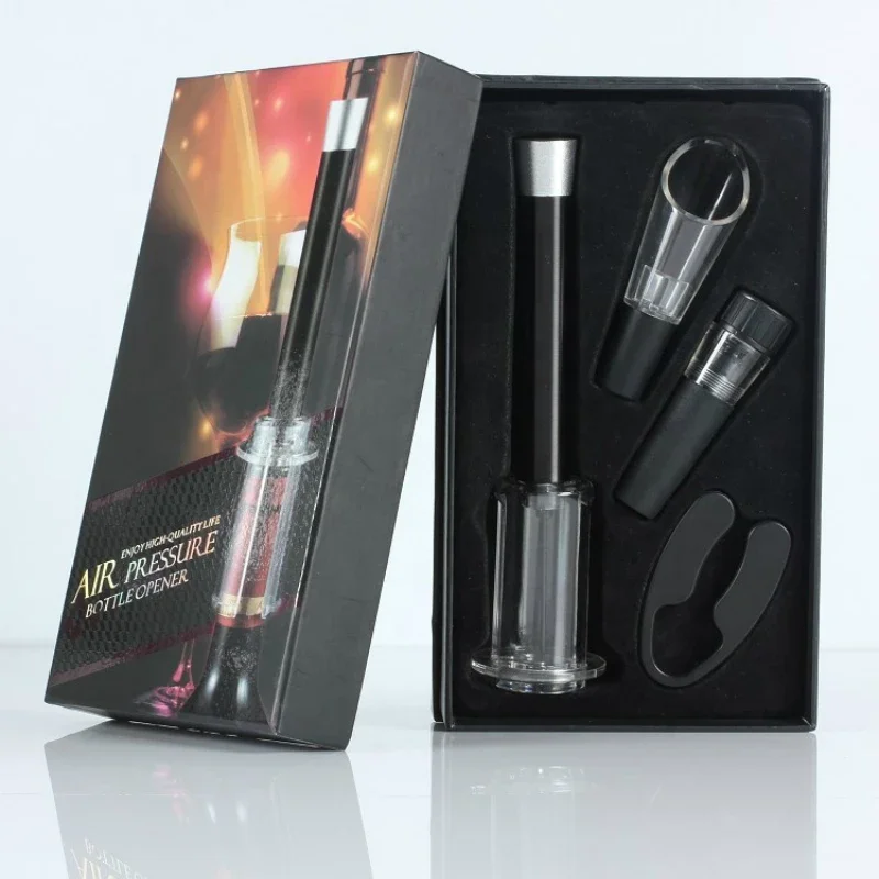 Wine Bottle Opener Gift Set Foil Cutter Vacuum Stopper Wine Pourer Aluminum Air Pressure Pump Opener Kit bottle opener wine opener wine bottle stopper wine pourer wine bottle foil cutter