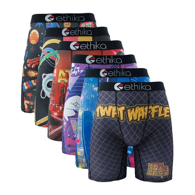 6Pcs Men Underwear Boxers Breathable 6