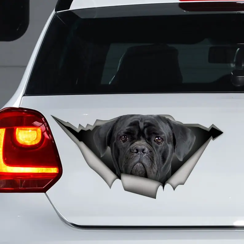 Cane Corso Car Decal, Pet Sticker, Dog Decal, Black Cane Corso Sticker