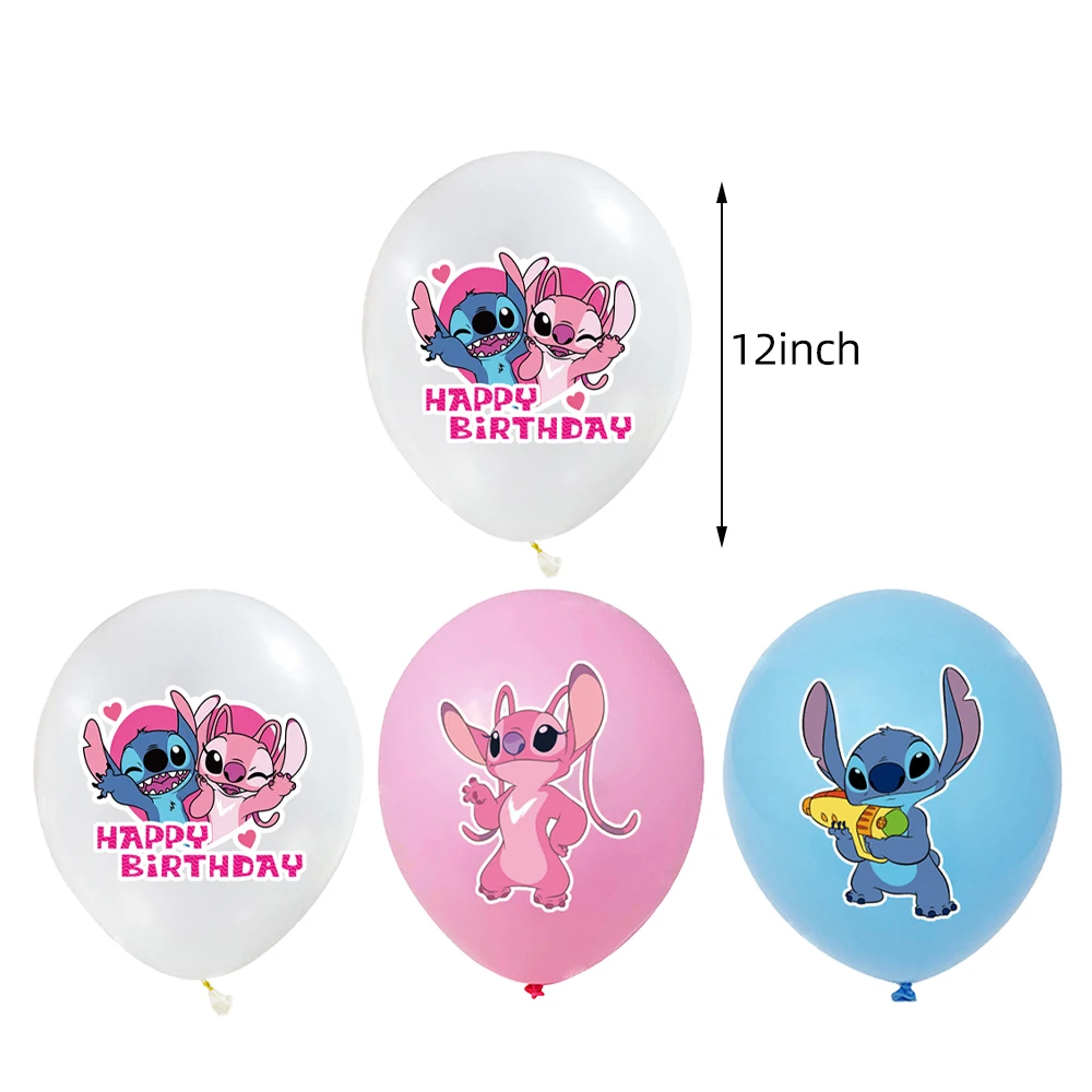 Disney-Conjunto de globos de látex de Lilo y Stitch, decoraciones para  fiesta de cumpleaños de niño La Vida Bella