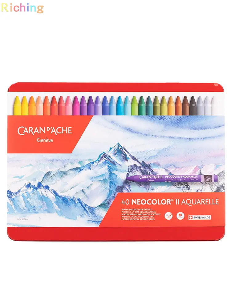 Caran d Ache Neocolor I Water-resistant Wax Pastel Set 15