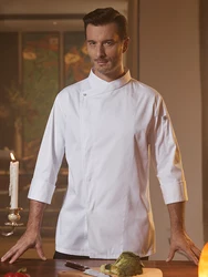Long Sleeves Chef Uniform Kitchen Women's Work Clothes Hotel Jackets for Men Bakery Waiter Work Coat Cafe Breathable Shirt