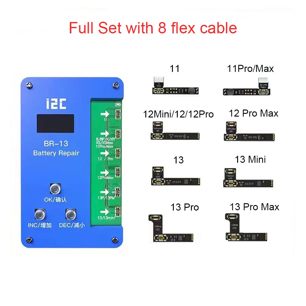 combination wrench set i2C BR-13 Battery Repair Programmer for iPhone 8-13 Pro Max Repair Data Error Health Warnning Cycle Times Modify power drill set Tool Sets