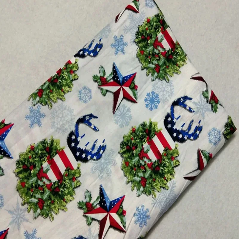 ViapHia Cotton American Series USA Flag Dollar Printed Cotton Fabric Sewing Cloth Dress Textile Tissue
