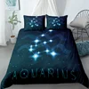 Aquarius Sign Zodiac Bedding Set King Queen Double Full Twin Single Size Duvet Cover Pillow Case Bed Linen Set 1