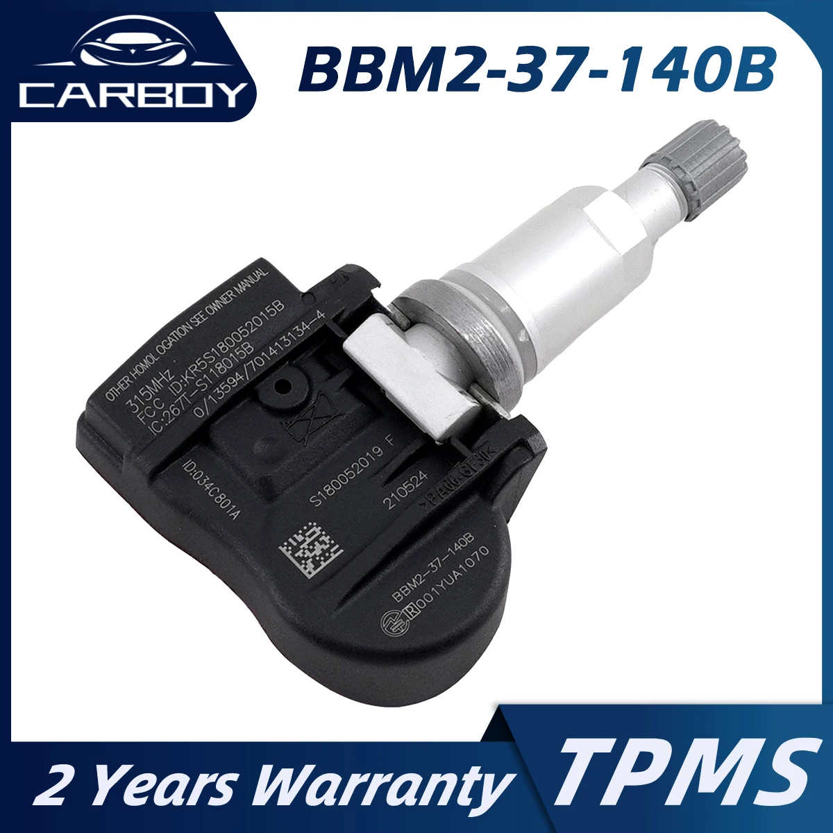 Флуоресцентный датчик TPMS для Mazda 2, 3, 5, 6, флуоресцентная версия, флуоресцентный датчик давления в шинах 315 МГц, BBM237140B