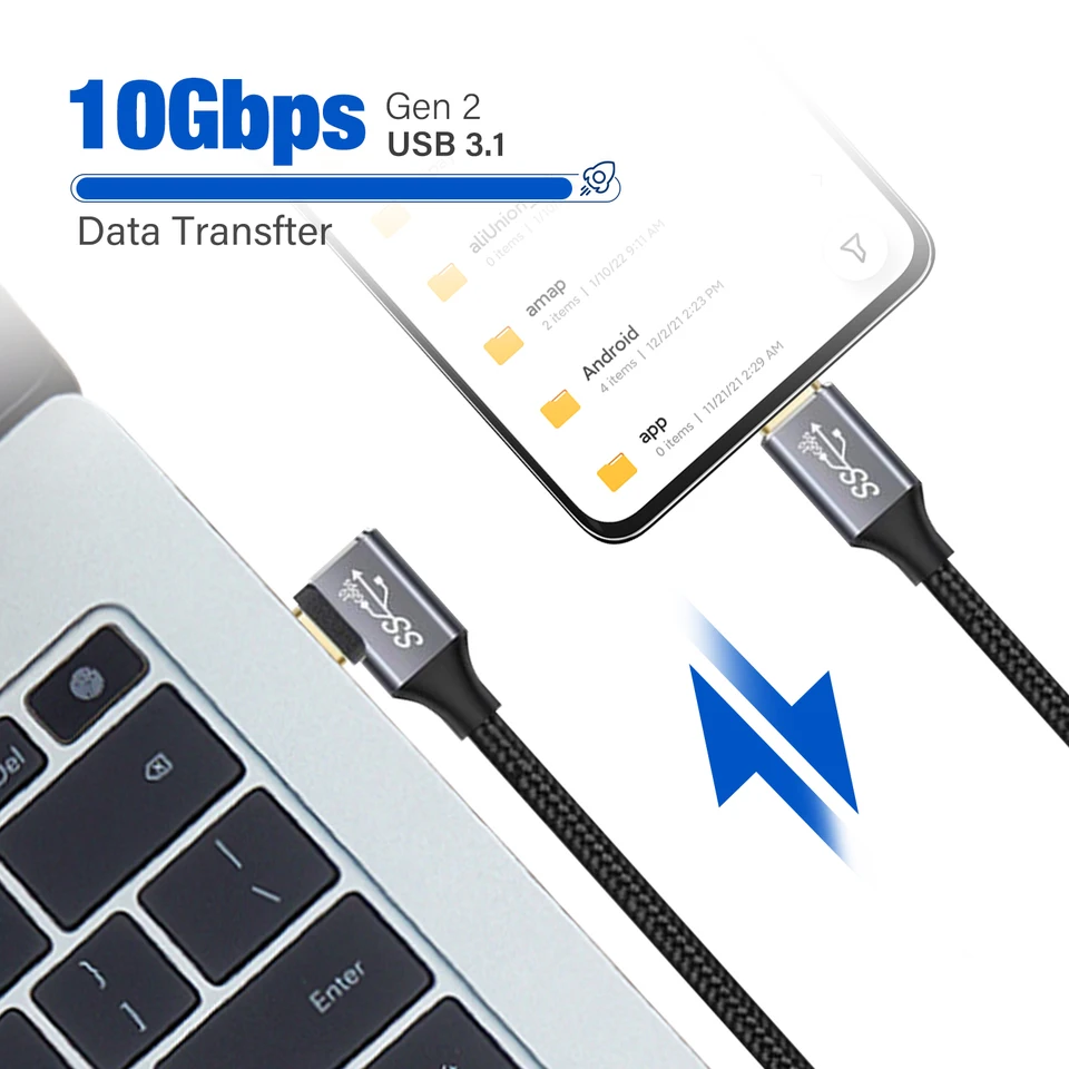 toocki 100W Cavo USB C USB C, 1M 5A Cavo USB Type C PD QC 5.0 Nylon Cavo Tipo C con display LED, compatibile con iPhone 16/16 Pro/16 Pro Max MacBook Pro