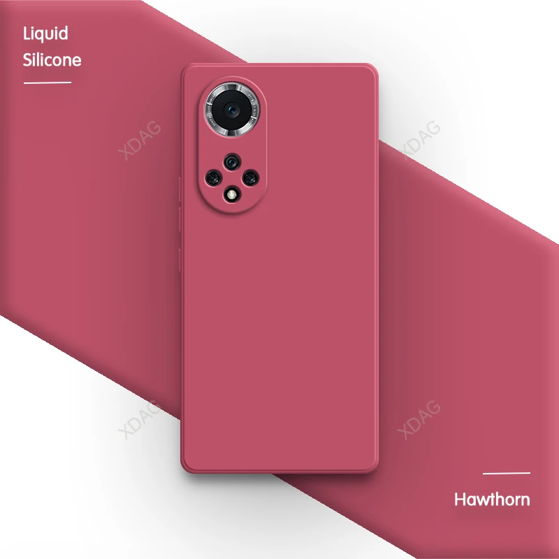 Luxurious Shockproof Liquid Silicone Phone Case - Pure Color Back Cover