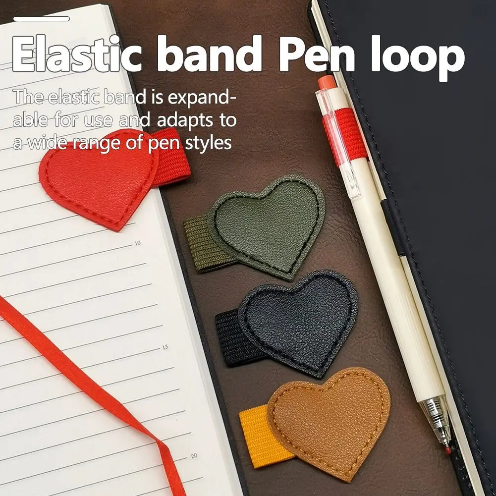 Elastic Band Pen Loop Leather Notebook Fixed Universal Pen Insert Desktop Self-adhesive Portable Strap Fixed Book Cover pen holder