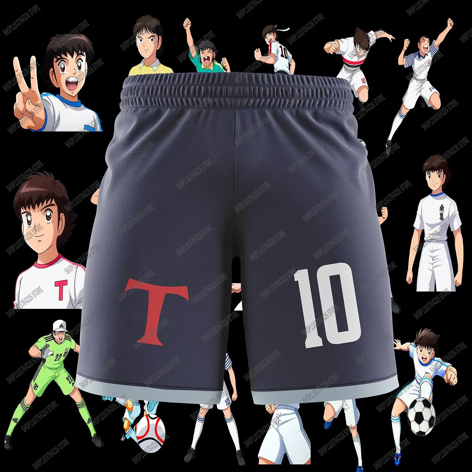 Captain Tsubasa School Nansheng Olive and Benji Football Team Uniform Beach Pants Customized High Quality Clothing Customizable 3