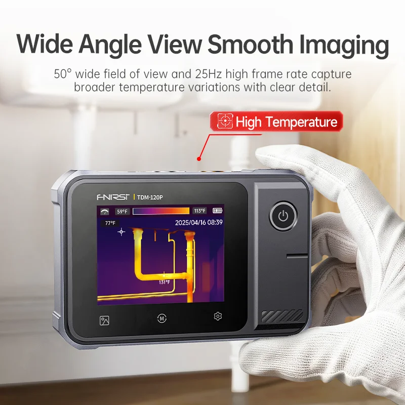 FNIRSI TDM-120/TDM-120P 멀티미터 열화상 적외선 카메라 테스터 AC 750V/DC 1000V 저항 정전용량 120x90 IR