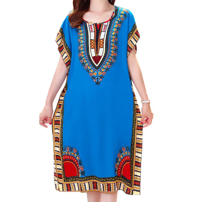 Women's Summer Cotton Silk Bat Sleeve Loose Beach Dress AliExpress