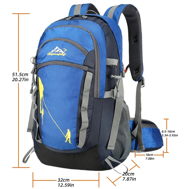 Outdoor Sports Short Distance Trip Backpack Mountaineering Duffel Bag Camping Travel Knapsack Climbing Hiking Hydration Rucksack 6