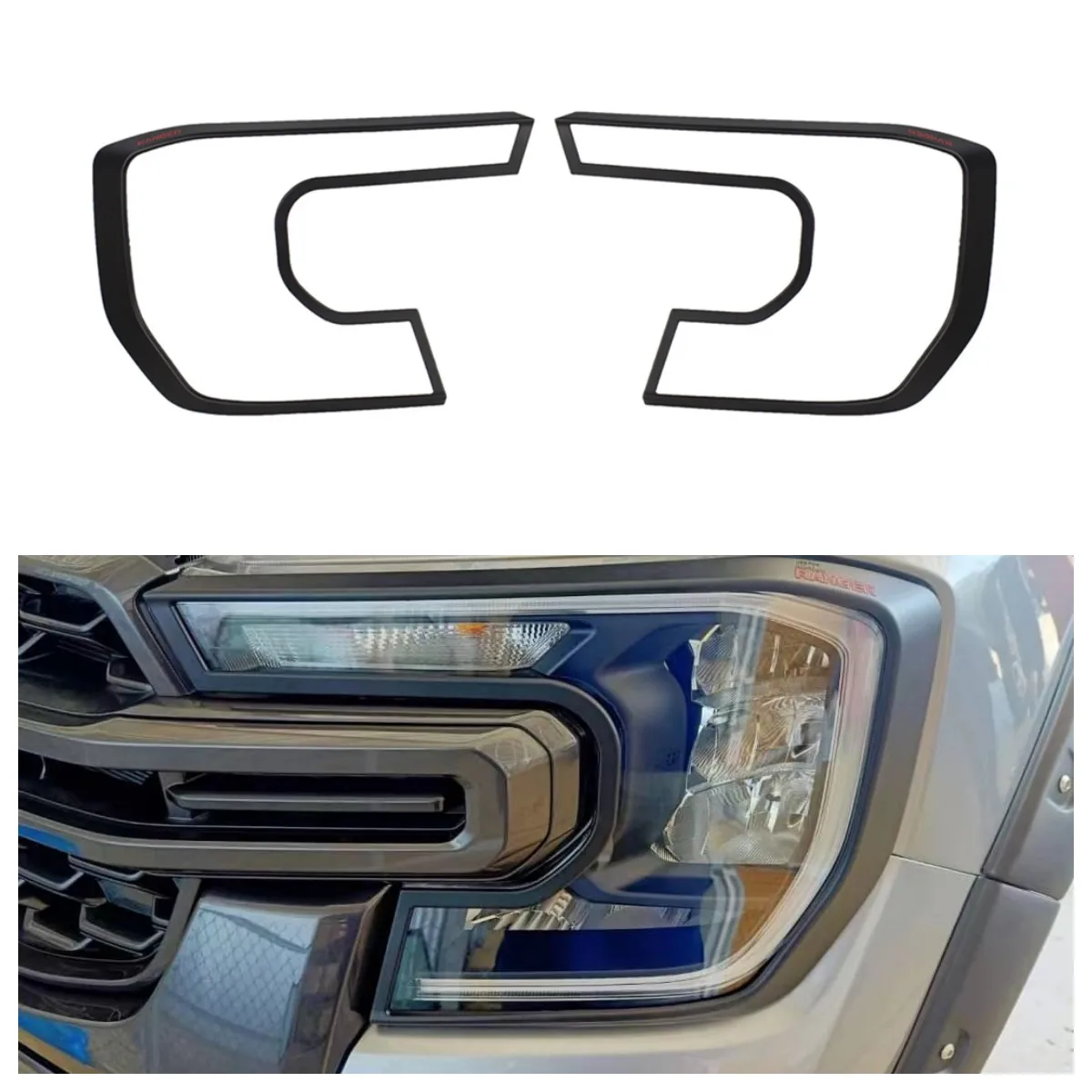 Led Faro Faro Faro Faro Luce Copertura Adesivo Protezione Protezione Per Ford Ranger 2022 2023 2024 T9 Wildtrak Sport Xlt