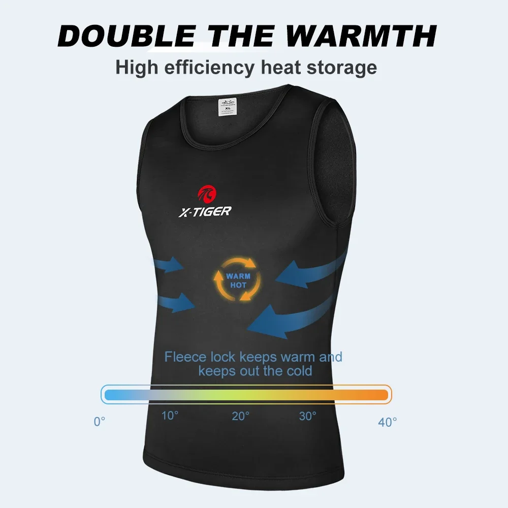 X-TIGER Winter Thermal Cycling Sleeveless Fleece Base Layer Jerseys Shirt Underwear cycling underwear,cycling vest,cycling shirts