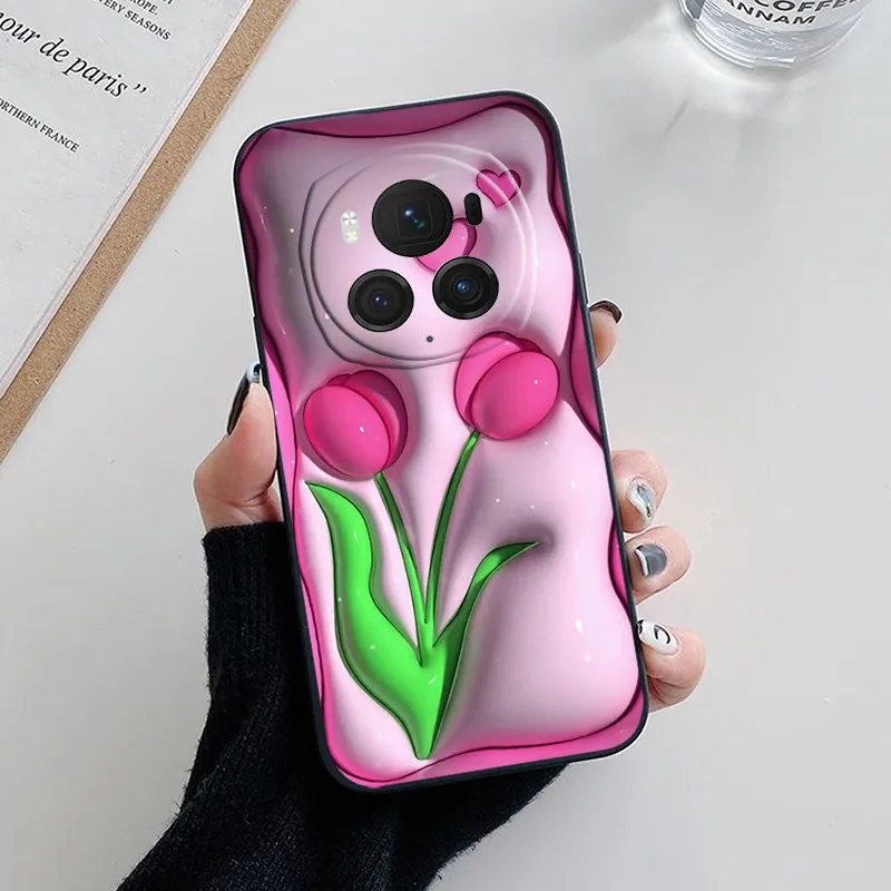 Lovely Cartoon Flower Slim Soft Silicone Phone Case Cover