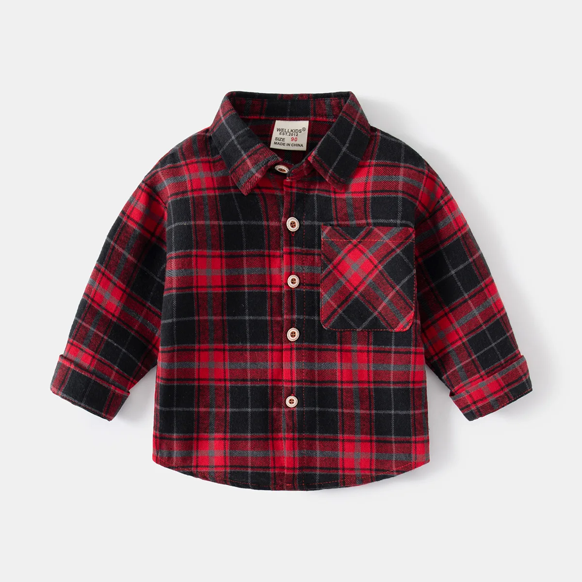 Clothes Baby Red Plaid Shirt Red And Black Plaid Shirt For Baby