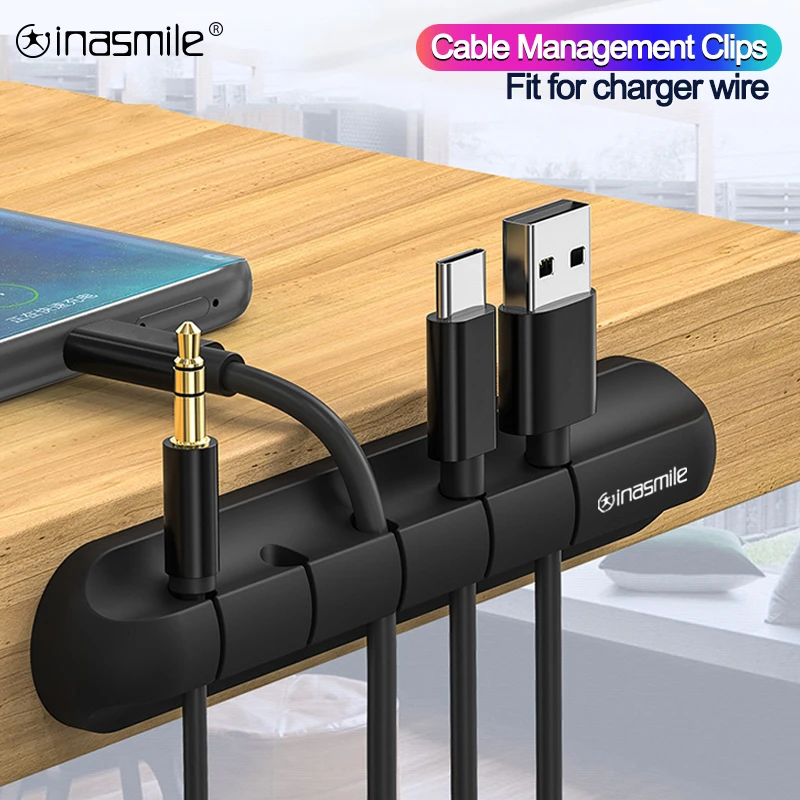 hdmi cables USB charger cable Organizer Cord cable Management Clip Charging Cable Winder Clips for Mouse Earphone Wire organizer Holder HDMI Cables